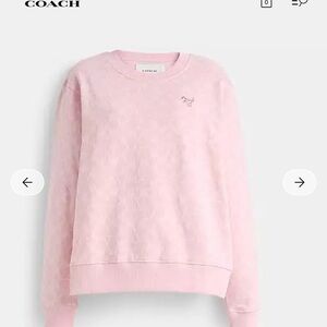 Coach Light Pink Crew Neck Sweatshirt NWT